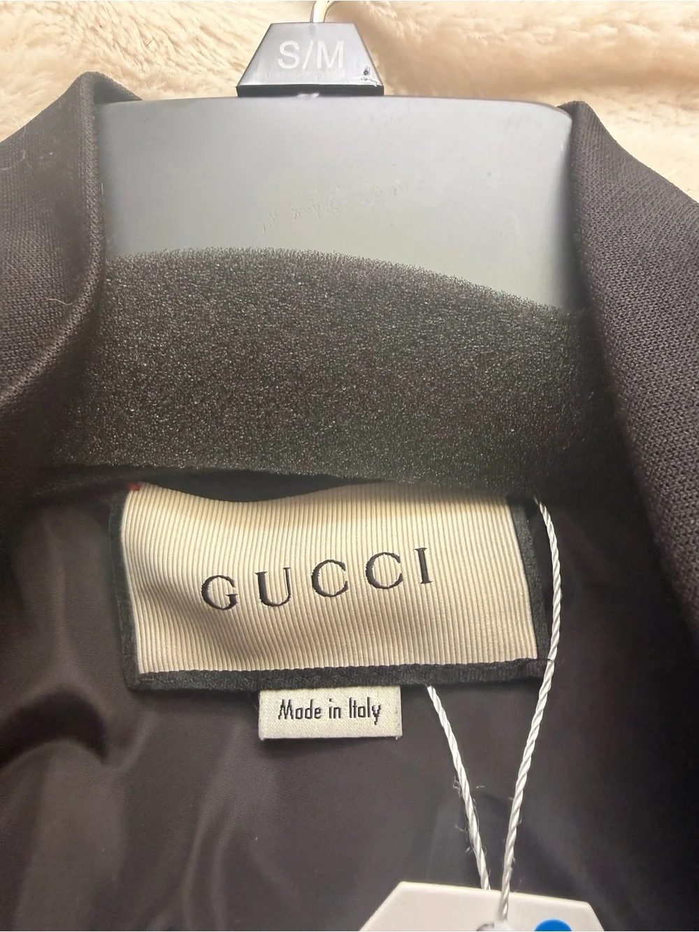 GUCCI  Oversize Technical Jersey Track Jacket GG Monogram Tape Sleeve M